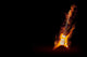 Burning Guitar Wall Decal