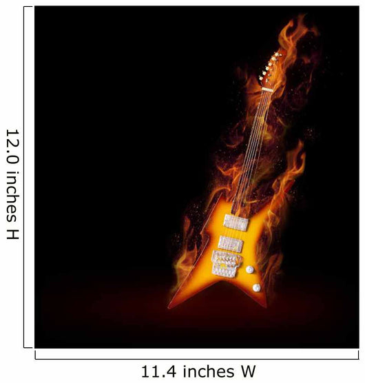 Burning Guitar Wall Decal