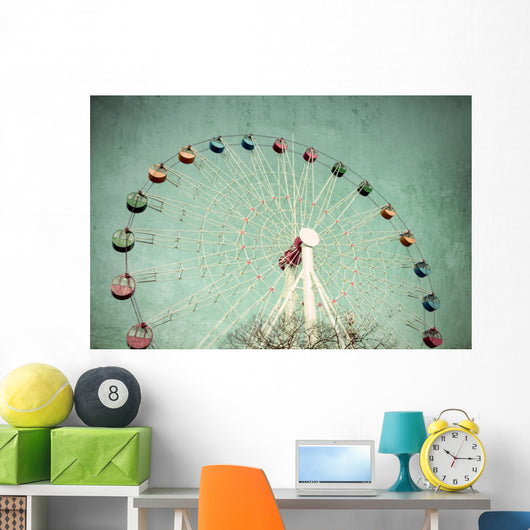 Colorful Giant Ferris Wheel Wall Decal