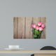 Pink Roses Bouquet over Wall Decal