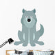 Sitting Wolf Wall Decal