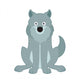 Sitting Wolf Wall Decal