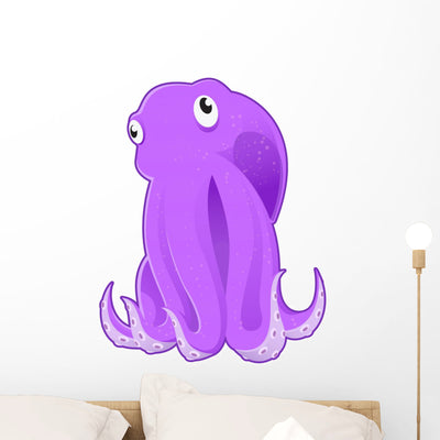 Octopus Wall Decal Design 1 shown on a wall