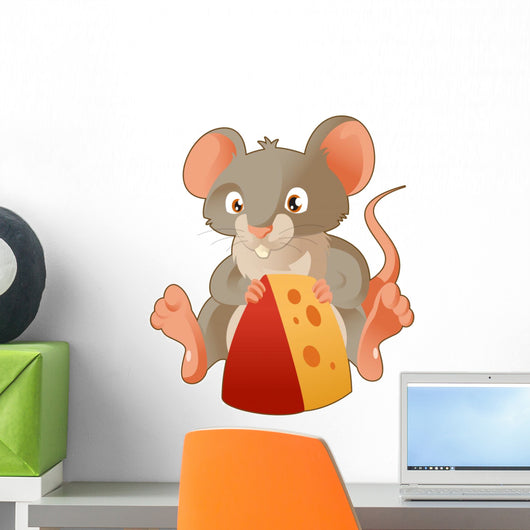 Mouse and Cheese Wall Decal