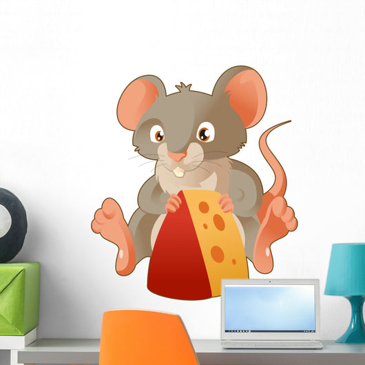 Mouse and Cheese Wall Decal