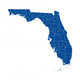 Florida State County Map Wall Decal