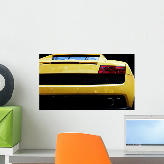 Modern fast car close-up background. Luxury, expensive Wall Mural