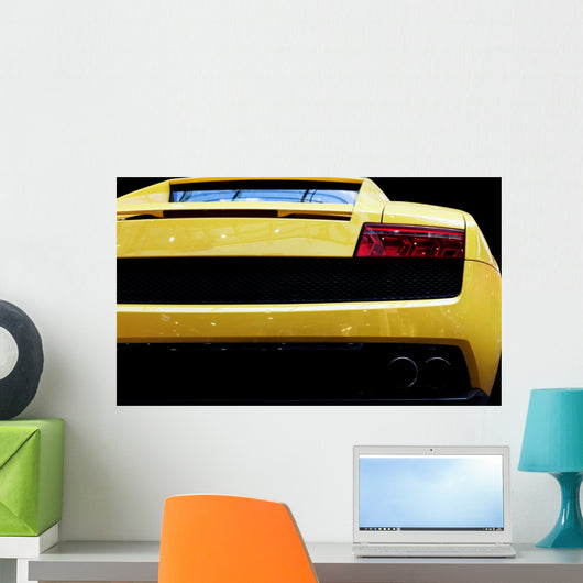 Modern fast car close-up background. Luxury, expensive Wall Mural