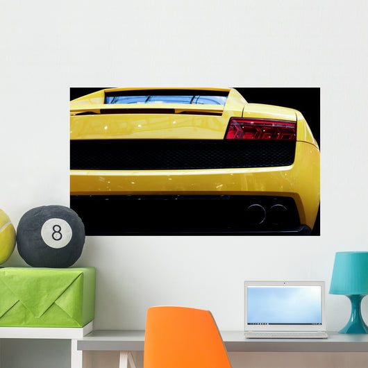 Modern fast car close-up background. Luxury, expensive Wall Mural