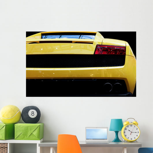 Modern fast car close-up background. Luxury, expensive Wall Mural