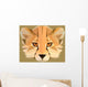 Low Poly Cheetah Vector Wall Decal