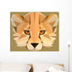 Low Poly Cheetah Vector Wall Decal