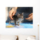 Little Homeless Kitten Hands Wall Decal
