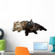 Two Cute Fluffy Cats Wall Decal Design 1