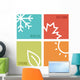 Season Icons Vector Illustration Wall Decal