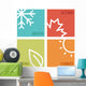Season Icons Vector Illustration Wall Decal