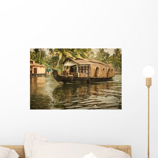 Traditional Indian houseboat Wall Mural