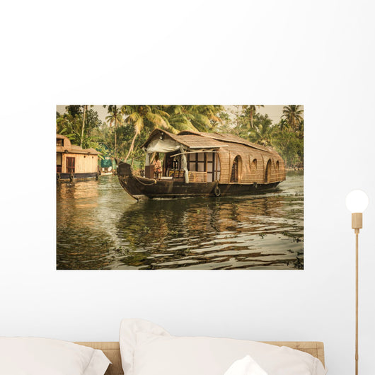 Traditional Indian houseboat Wall Mural