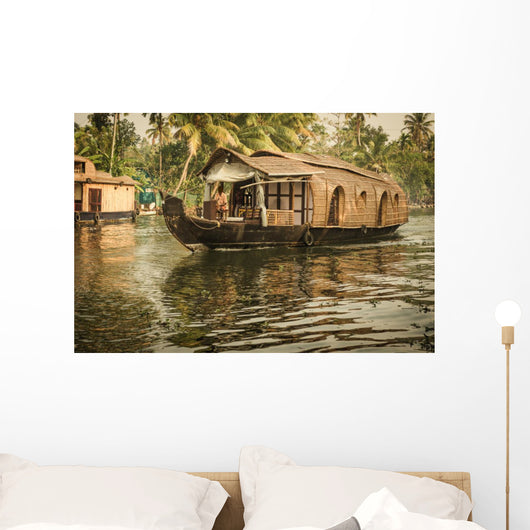 Traditional Indian houseboat Wall Mural