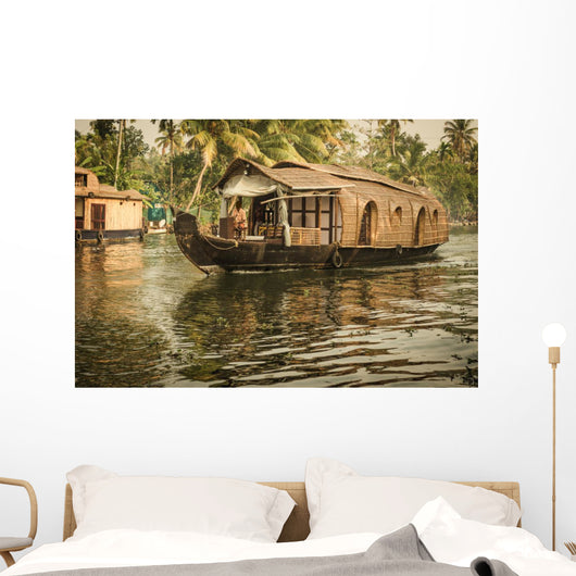 Traditional Indian houseboat Wall Mural