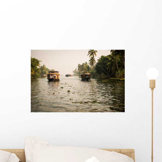 Traditional Indian houseboat Wall Mural