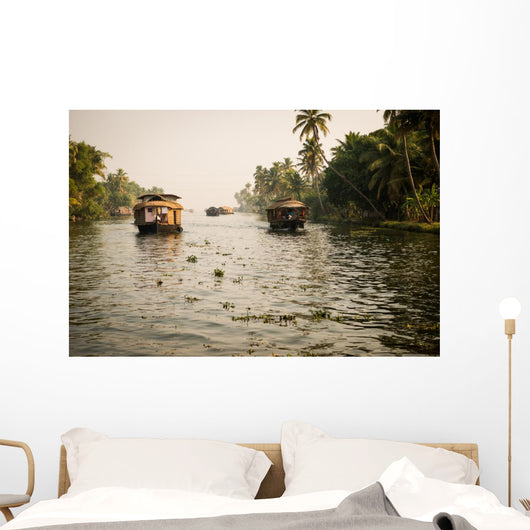 Traditional Indian houseboat Wall Mural
