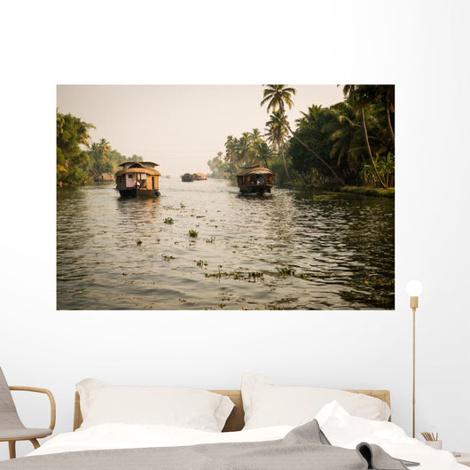 Traditional Indian houseboat Wall Mural