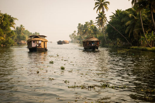 Traditional Indian houseboat Wall Mural