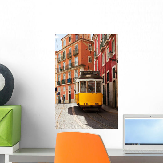 Tram Narrow Street Alfama Wall Decal