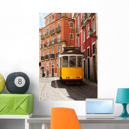 Tram Narrow Street Alfama Wall Decal