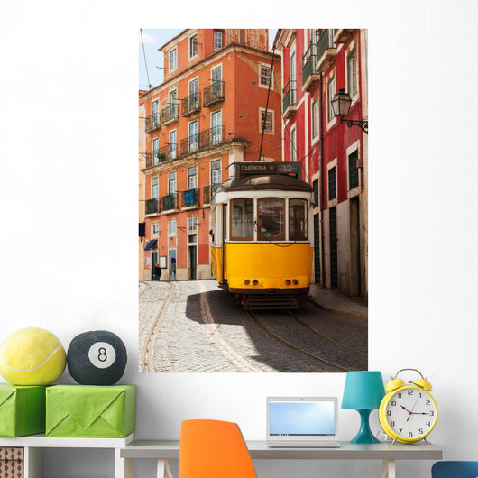 Tram Narrow Street Alfama Wall Decal