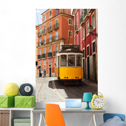 Tram Narrow Street Alfama Wall Decal
