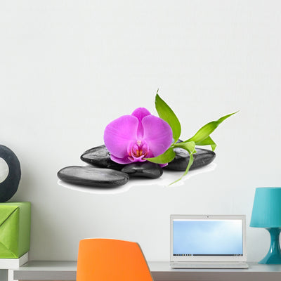 Zen Stones Wall Decal Design 2 shown on a wall