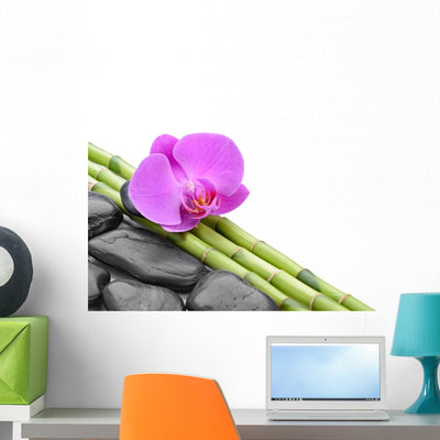 Zen Stones Wall Decal Design 1 shown on a wall
