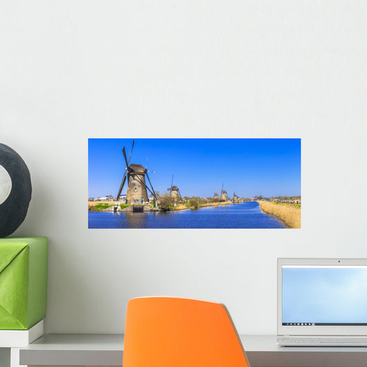 Traditional Holland Windmills Kinderdijk Wall Decal