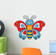 Vector Cute Butterfly Cartoon Wall Decal