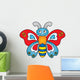 Vector Cute Butterfly Cartoon Wall Decal