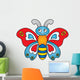 Vector Cute Butterfly Cartoon Wall Decal