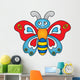 Vector Cute Butterfly Cartoon Wall Decal