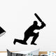 Cricketer Silhouette Wall Decal