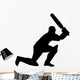 Cricketer Silhouette Wall Decal