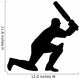 Cricketer Silhouette Wall Decal