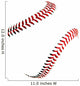 Baseball Stitches Wall Decal