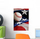 America's Pastime Baseball Wall Decal