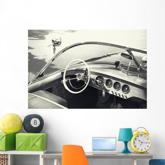 Small Luxury Boat Floating Wall Decal