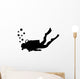 Scuba Diving Silhouette Wall Decal
