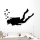 Scuba Diving Silhouette Wall Decal