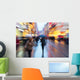Zoombild Einer Regnerischen Einkaufsstrasse Wall Decal
