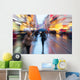Zoombild Einer Regnerischen Einkaufsstrasse Wall Decal