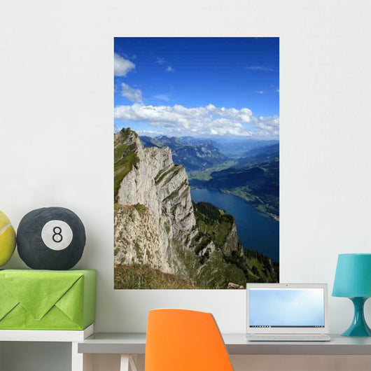Wallensee from Top Leistkamm Wall Decal